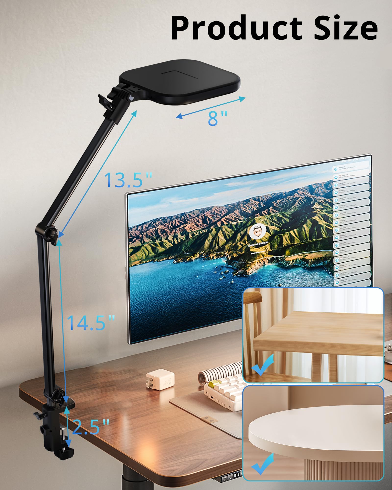 Lampe Plein écran de 20,3 cm avec Support Suspendu