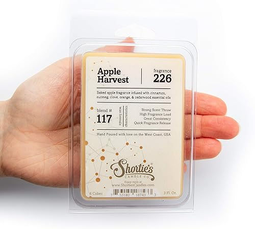 Miniatura 5 de Shortie's Candle Company Apple Harvest Wax Melts - Paquete a granel, fórmula 117-4 barras altamente perfumadas, hechas con aceites naturales,