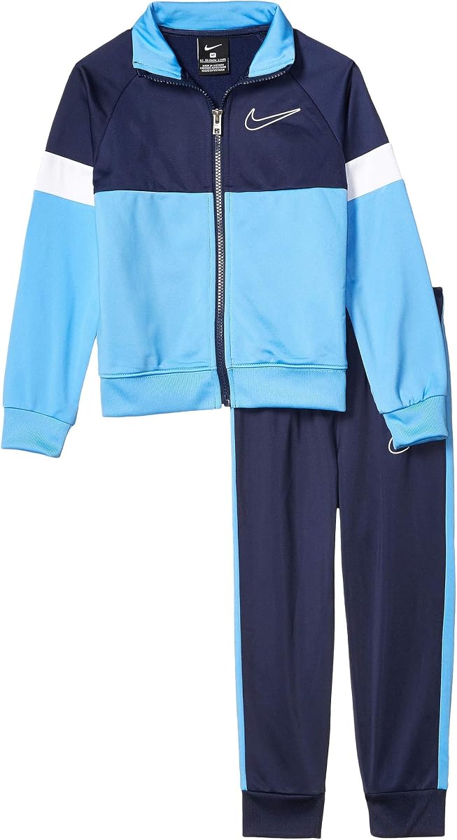 Nike Kids Conjunto de chaqueta y joggers con cremallera y bloques de color para bebé (niño pequeño) Midnight Navy 2T Niño