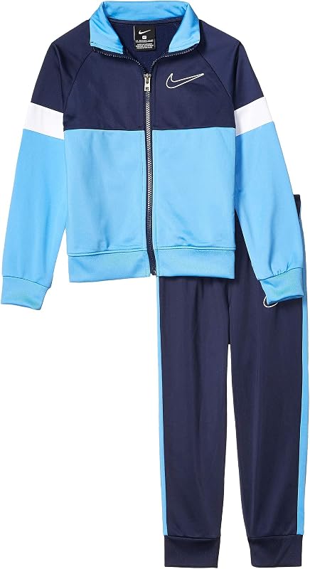 Nike Kids Conjunto de campera y joggers con cremallera y bloques de color para bebé (niño pequeño) Midnight Navy 2T Niño