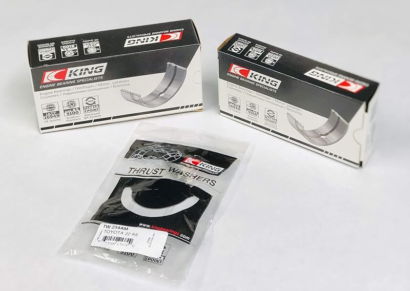 Kit de bronzinas de biela, mancais e encosto Guardian Engine Kits para Toyota 22RE, 22REC e 22RTEC 2.4L 1985–1995 – STD