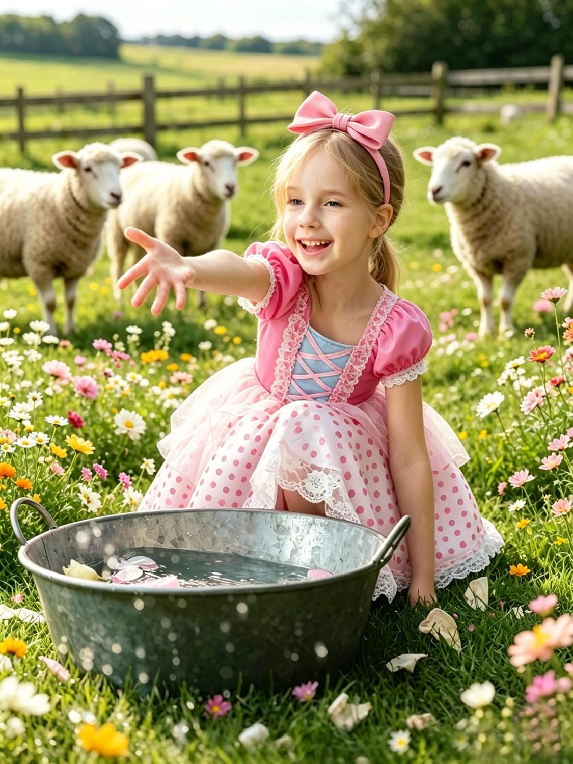 Princess Halloween Costume for Girls, Birthday Party Fairy Dress Up, Special Occasion Dress