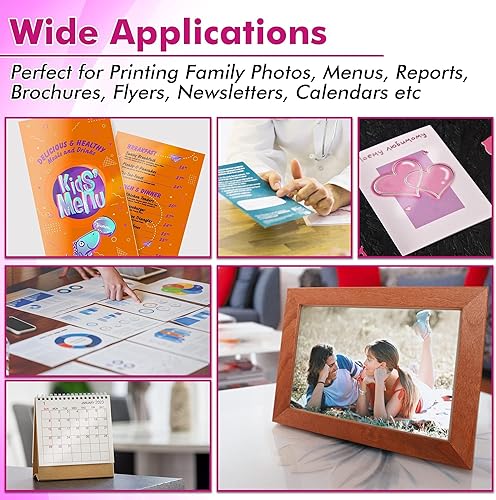 Miniatura 6 de Koala - Papel fotográfico brillante para inyección de tinta, 5 x 7 pulgadas, 48 libras, 100 hojas, papel fotográfico brillante profesional