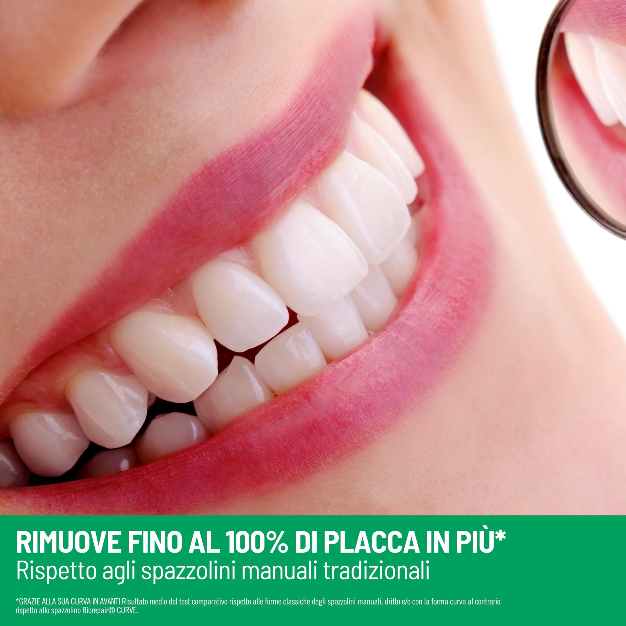 Biorepair, Spazzolino MEDIUM Total Protection, Setole Medie Ad Alta Densità, Protezione Antibatterica, Garantisce Comfort e Efficacia, Curve Brevettato
