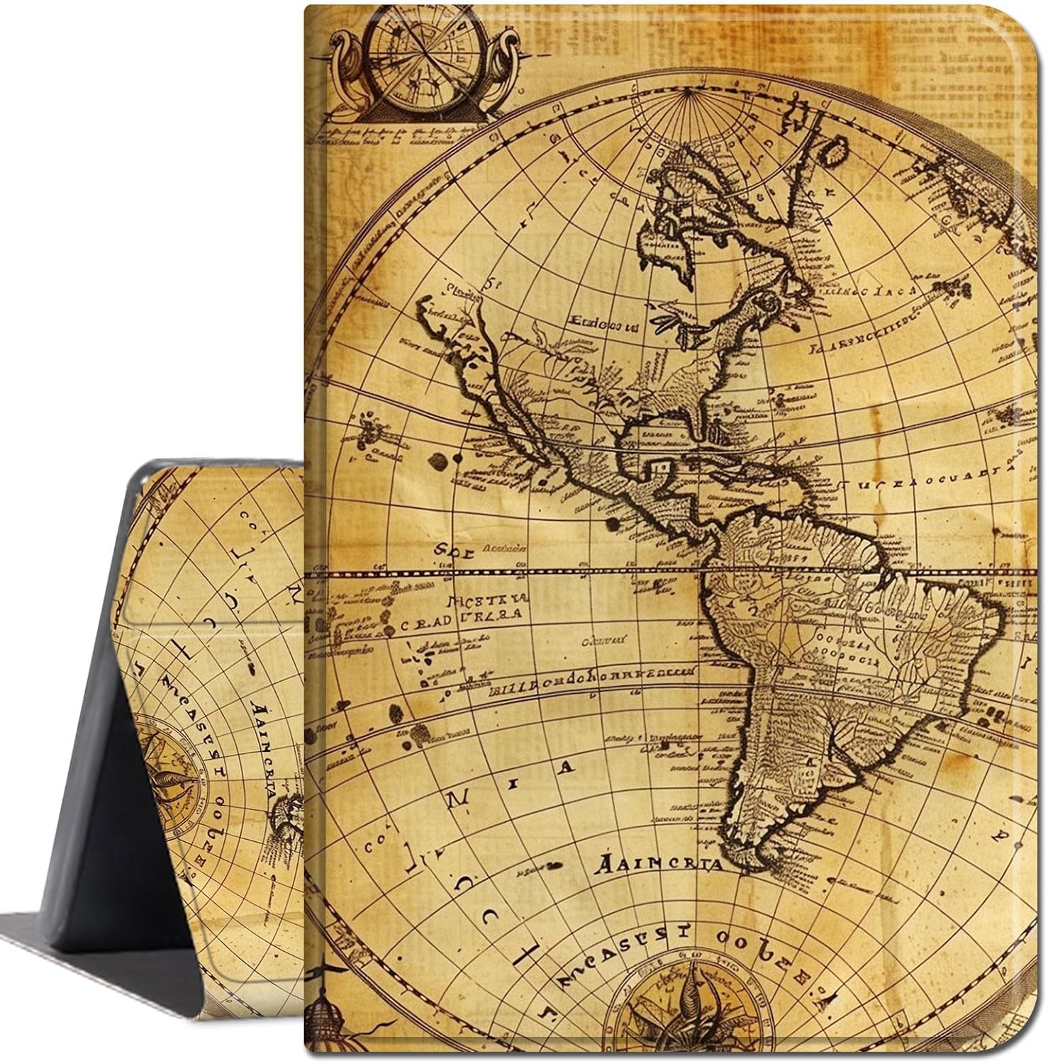 for iPad Mini 7 (A17 Pro) Case 2024,for iPad Mini 6 Case 2021,8.3-inch iPad Mini 7th/6th Generation Case,Slim Lightweight Smart Shell Stand Cover with Auto Wake/Sleep,Ancient World Map