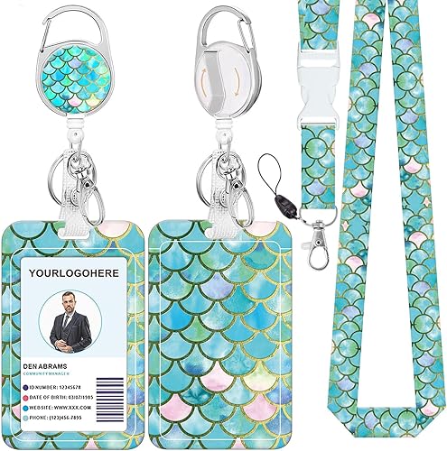 Cordón para credencial y soporte para credencial de identificación, carretes retráctiles con clip para cinturón de carrete de mosquetón, cordón de