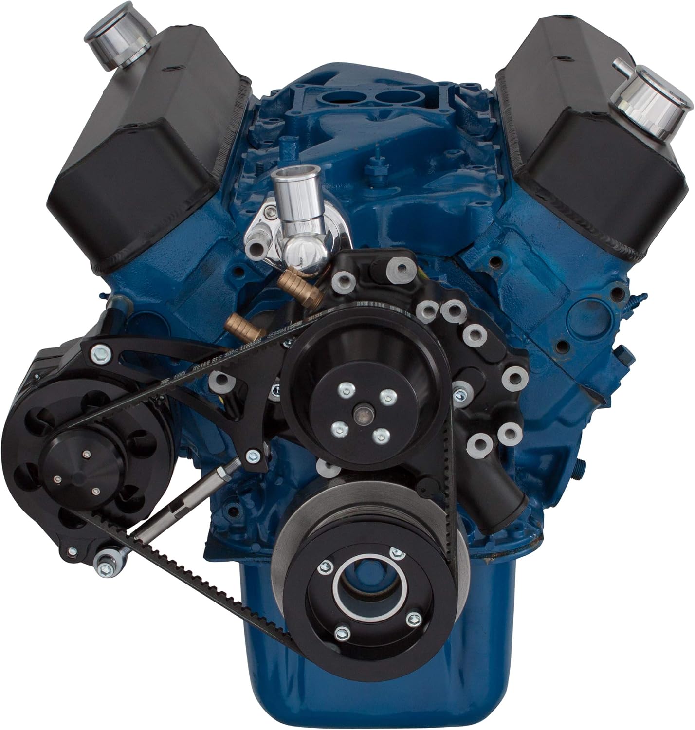 Black V-Belt System Replacement For Small Block Ford 289 302 Engines; Alternator Only Applications