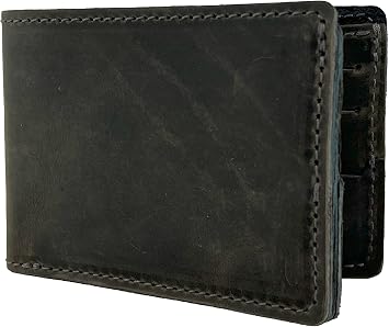 Handmade Full Grain Strong Quality Leather Wallet For Men - by Anthology Gear Aged Steel