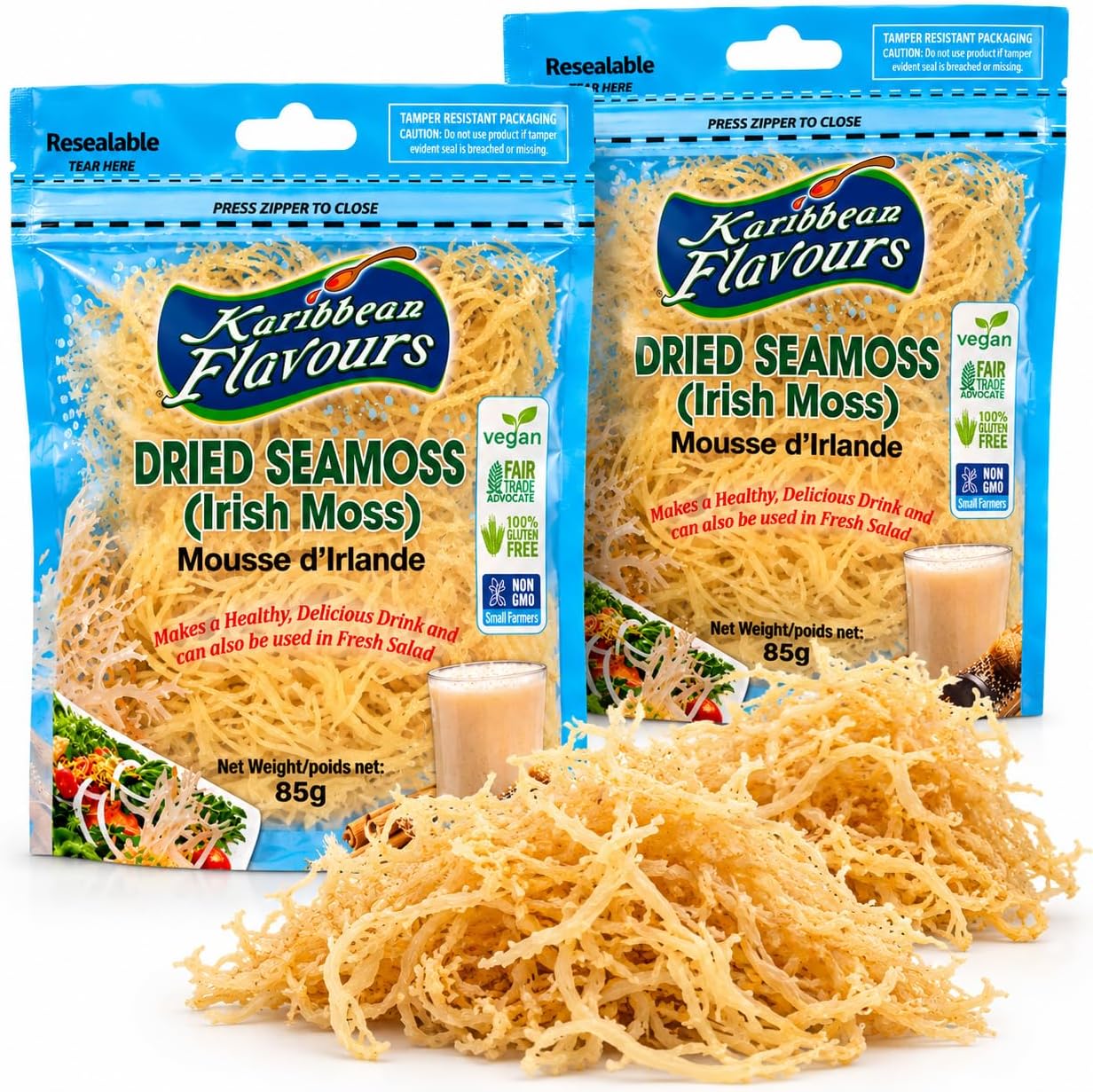 Karibbean Flavours Dried Sea Moss (pack of 2) x 3Oz./85g