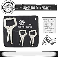 Vista 3 de DCT - Abrazaderas C para carpintería, pinzas de soldadura, juego de alicates de bloqueo, juego de abrazaderas de madera de 3 piezas, punta giratoria