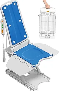 Electric Chair Lift - Floor Lift for Elderly Falls, Support Up to 308 LB, IPX8 Waterproof Chair Lift, Foldable & Wireless Rechargeable Design, Quick-Rise Assist for Elderly & Disabled