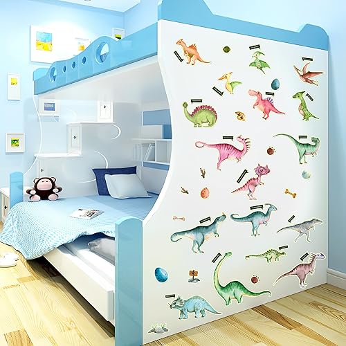 Miniatura 5 de Calcomanías de pared de dinosaurio que brillan en la oscuridad calcomanías brillantes para techo decoración de dormitorio de niños decoración de