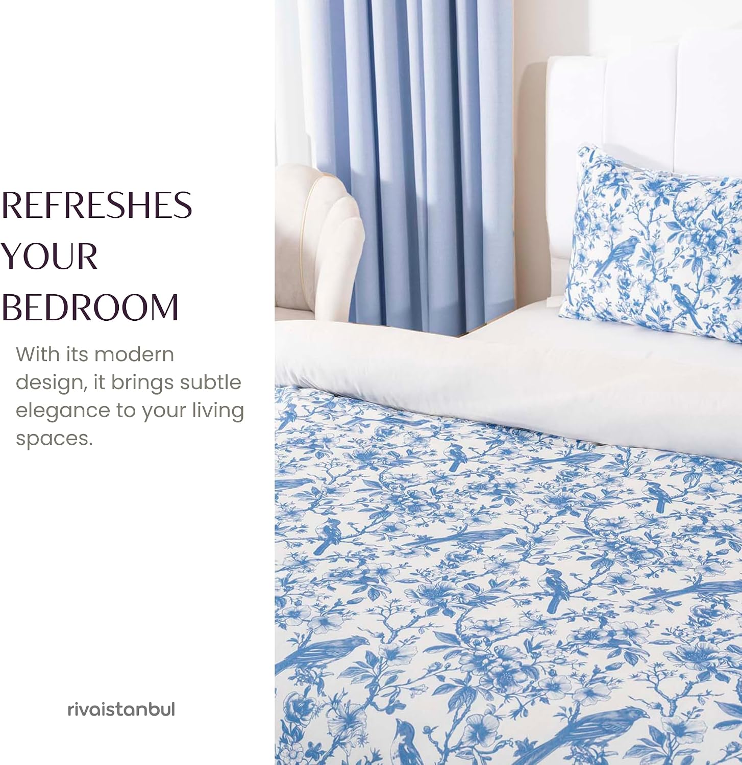 Cotton Duvet Cover Set for Full, Queen & King Beds | 3 Piece Bedding Set with Duvet Cover and Pillowcases, Soft Breathable Bed Linen for Adults & Couples (Geranium, 63.0 × 84.6 inch)