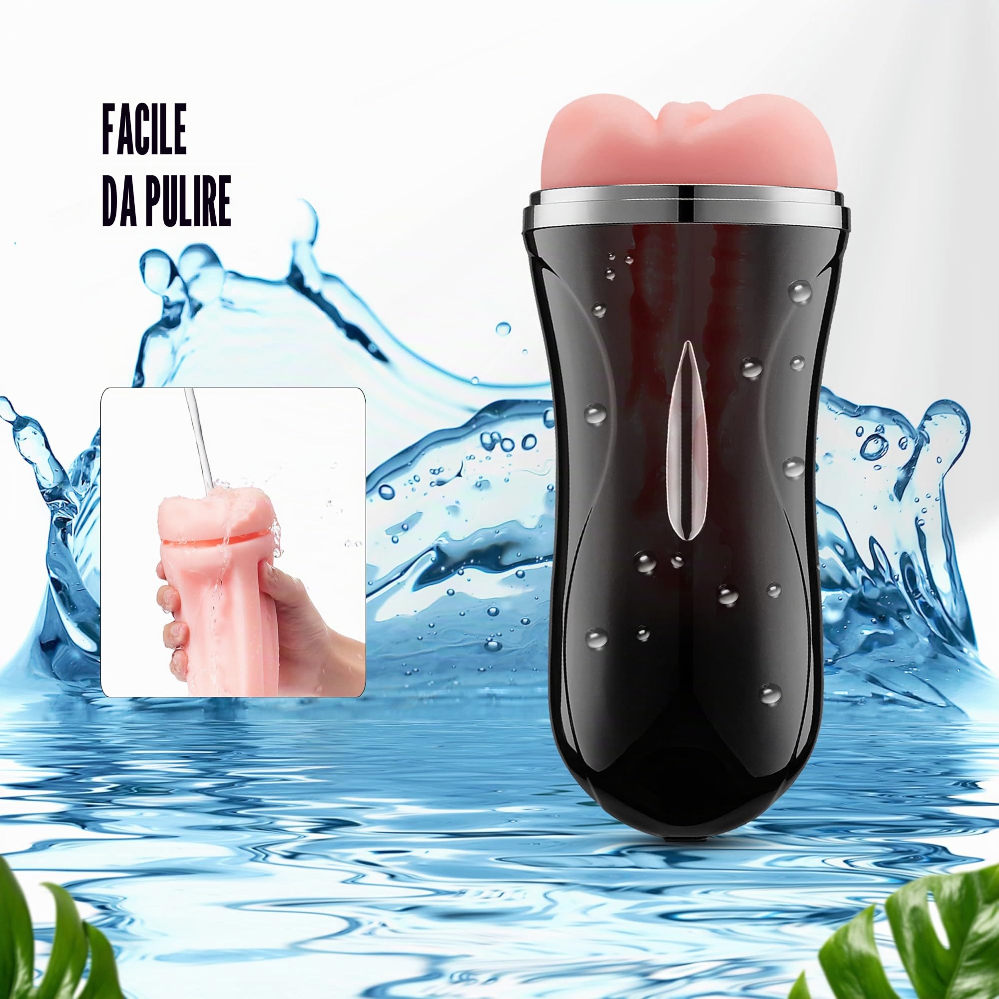 Masturvatore Per Uomo Dildo Vibratore - Sexytoysys Uomo Masturbatore Uomo Vagina Finta 3D Vibratore Anale Plug Analesex Kit Con Supporto Rimovibile