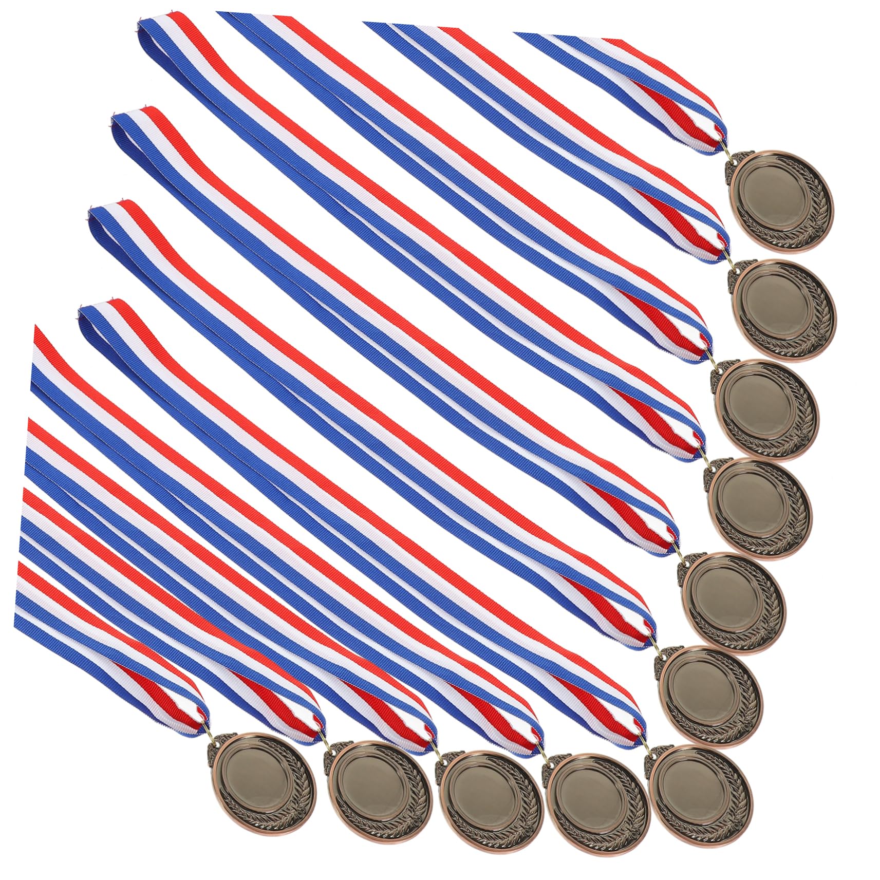Abaodam Medallas Metálicas en Blanco para Competición Escolar, 24 Piezas