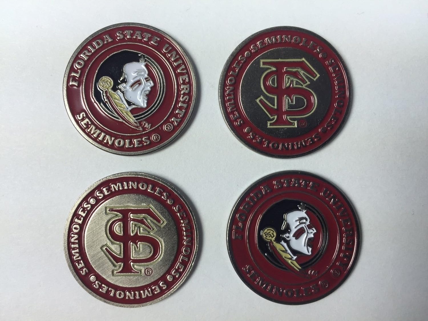 (4) Florida State Seminoles Golf Ball Markers