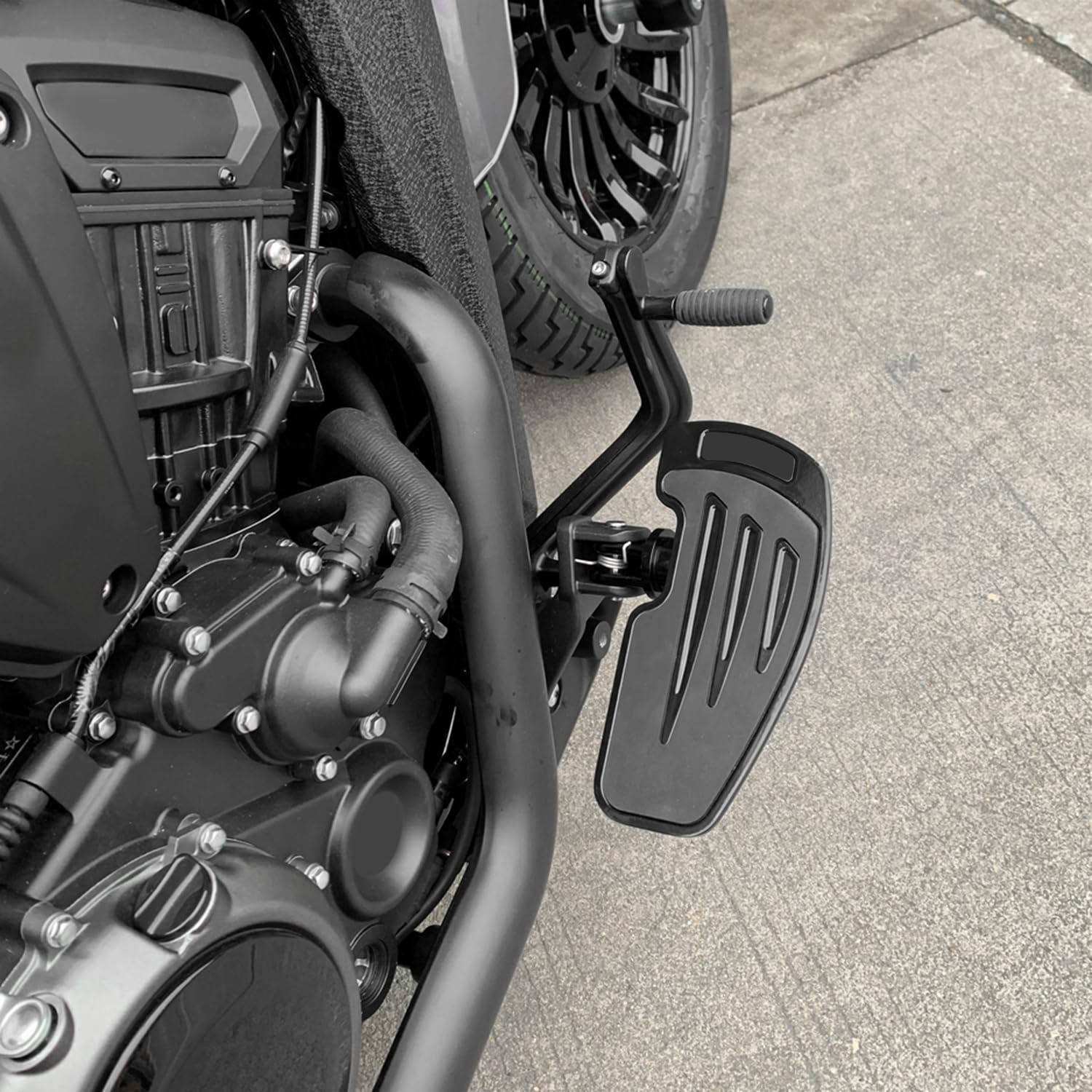 CNC Motorrad Fußstütze Für Vulcan S 650 VN650 EN650 VulcanS650, Verstellbare rutschfeste Motorrad-Vorderfußpedal Trittbretter Passagier Fußrasten