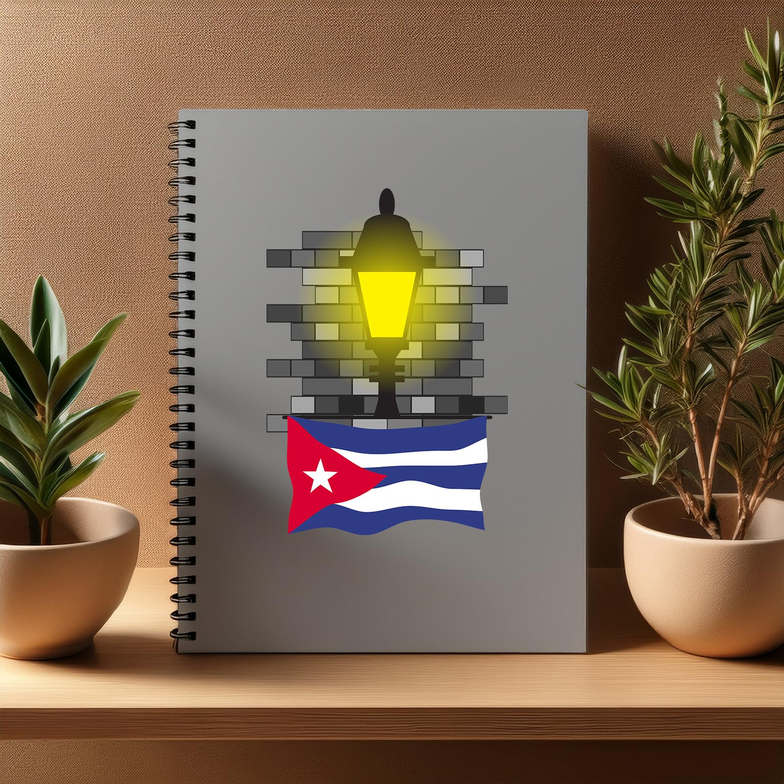 Notebook Cuba Street Lamp Bricks A5 ligné pour organiser vos projets écrits