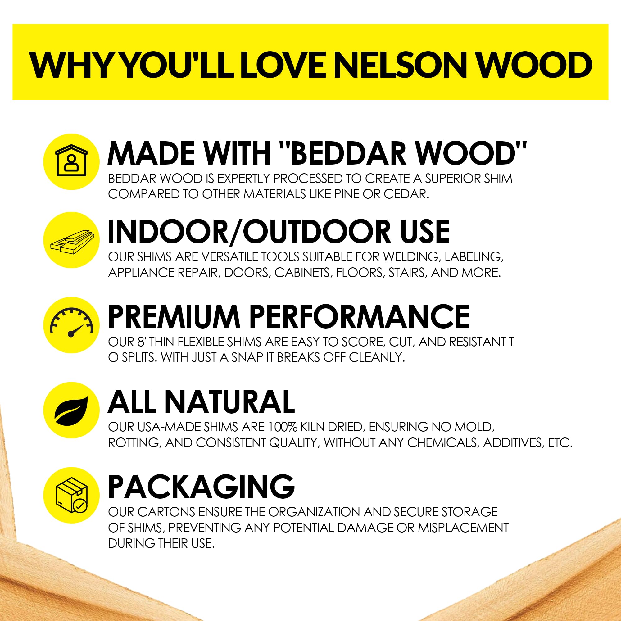 Nelson Wood Shims - Contractor Grade (56 Count) -2