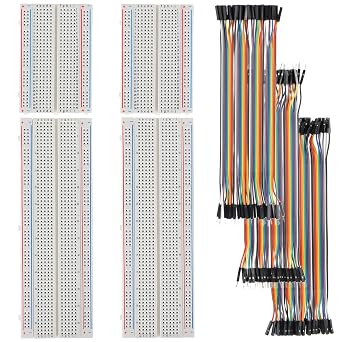 Breadboard and Jumper Wires Kit Include 830 Tie Points Breadboard 400 Tie Points Breadboard Jumper Wire