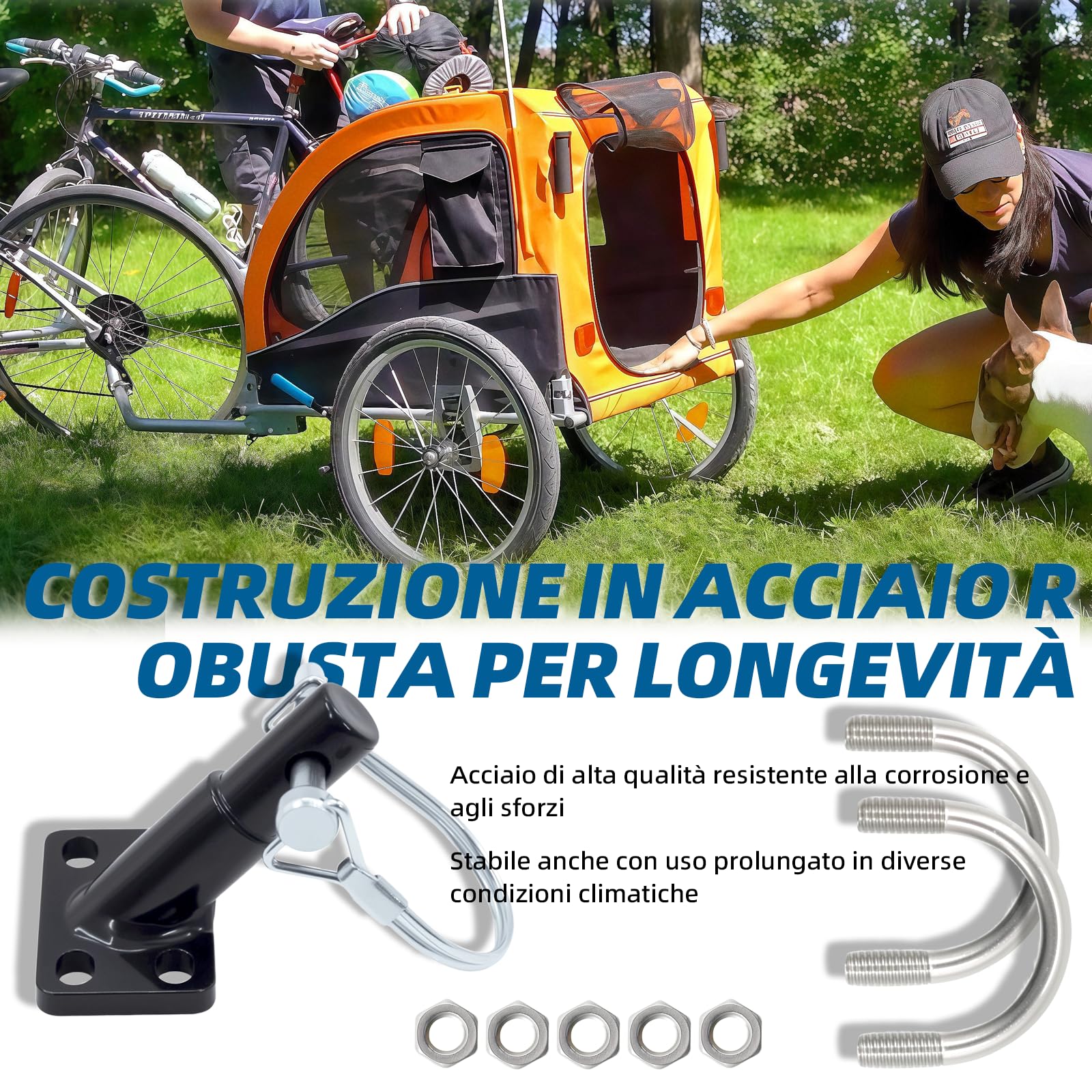 Thule Burley Croozer Adattatore Universale Coppia per Rimorchio Bici 17 mm