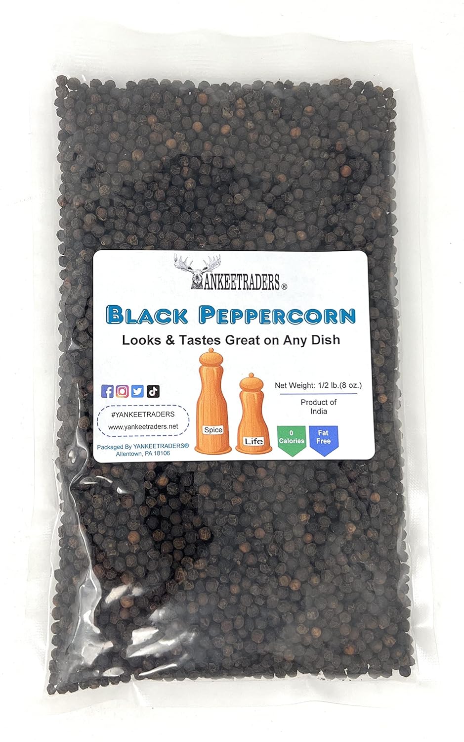 YANKEETRADERS® Whole Black Gourmet Peppercorns - 1 Pound