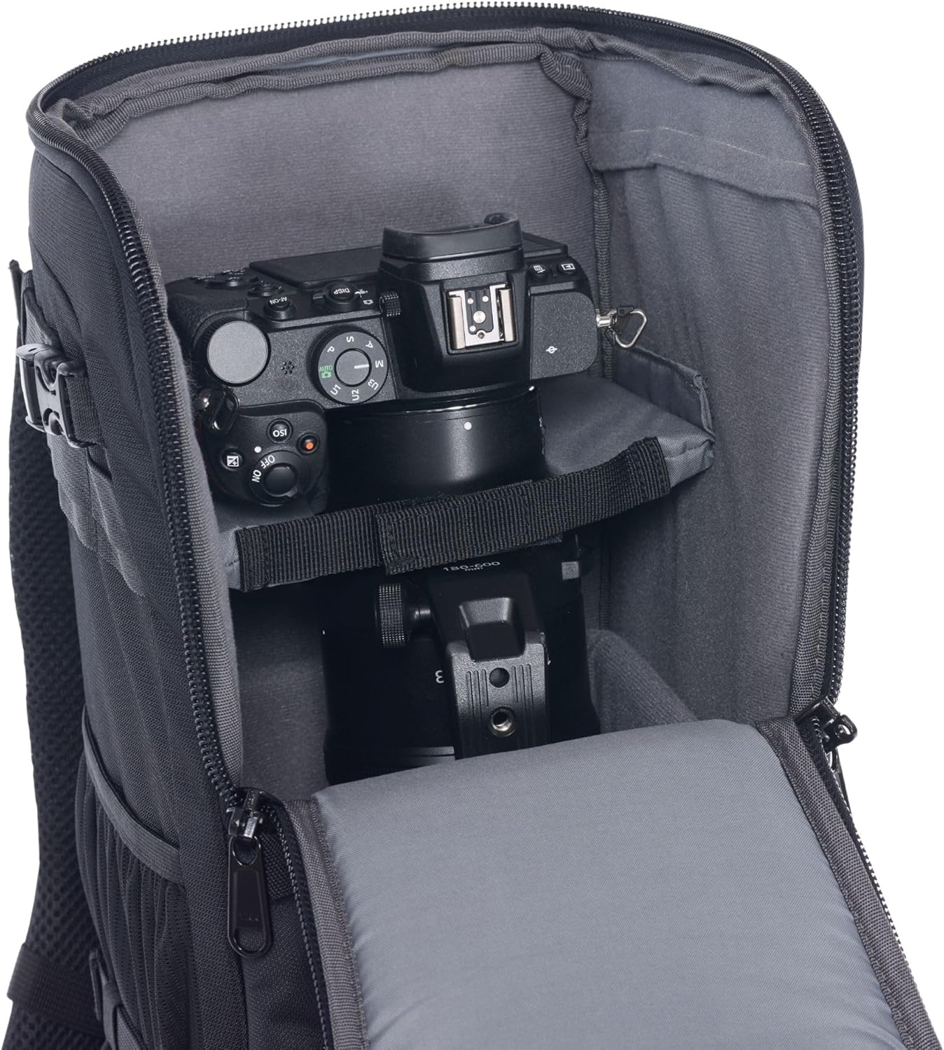 ZZQ&CCF Telephoto Lens Camera Backpack for Canon RF 200-800/100-500, Lens Case Bag for Nikon Z 180-600, Camera Pouch Compatible with Sony FE 200-600/FE 400-800/300—Black - Image 2