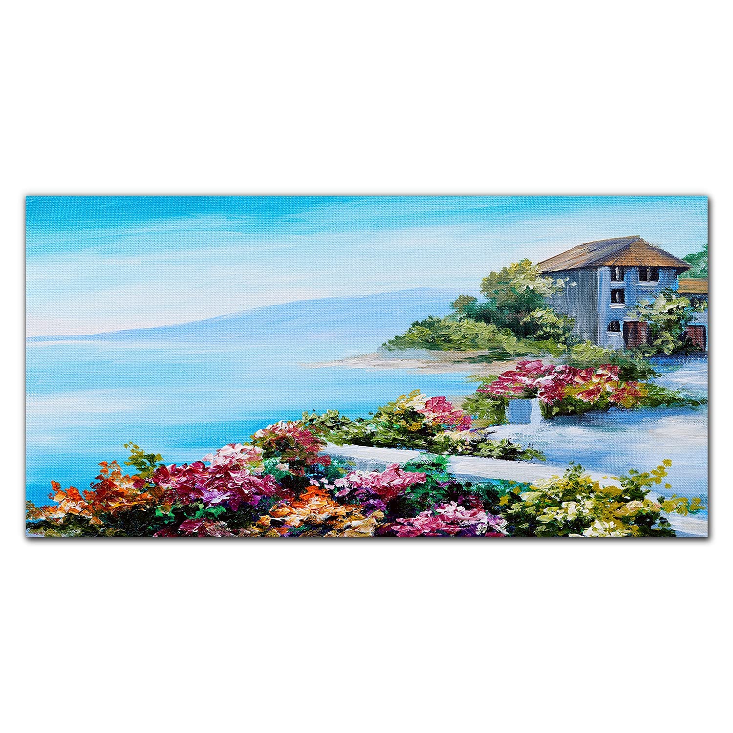 Crédence de cuisine Coloray 120x60cm en verre trempé d'une élégance rare au motif peinture de mer