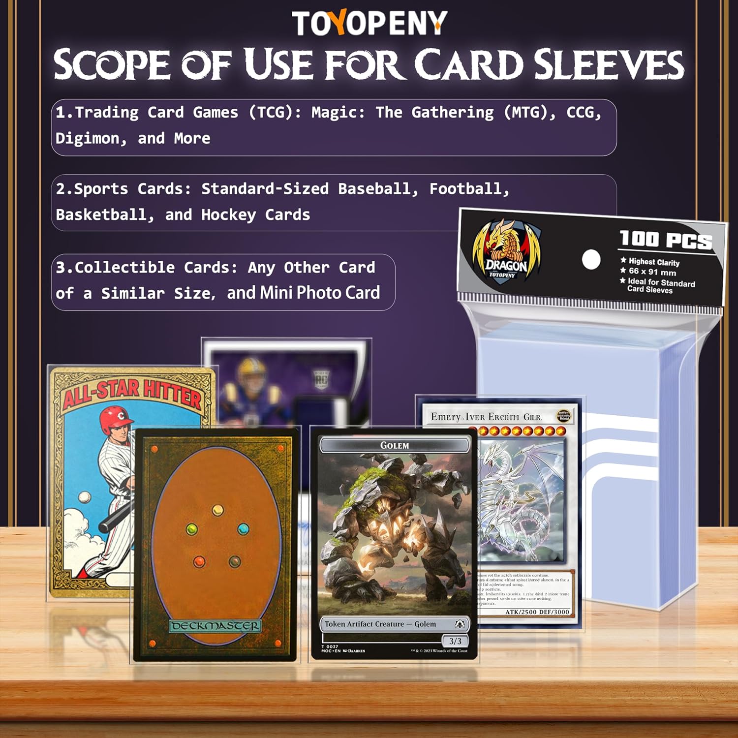 1500 Count Baseball Card Sleeves, Soft Trading Card Sleeve Fit ForMtg,TCG,CCG,Magic,Football,Sports,Photocard Sleeves