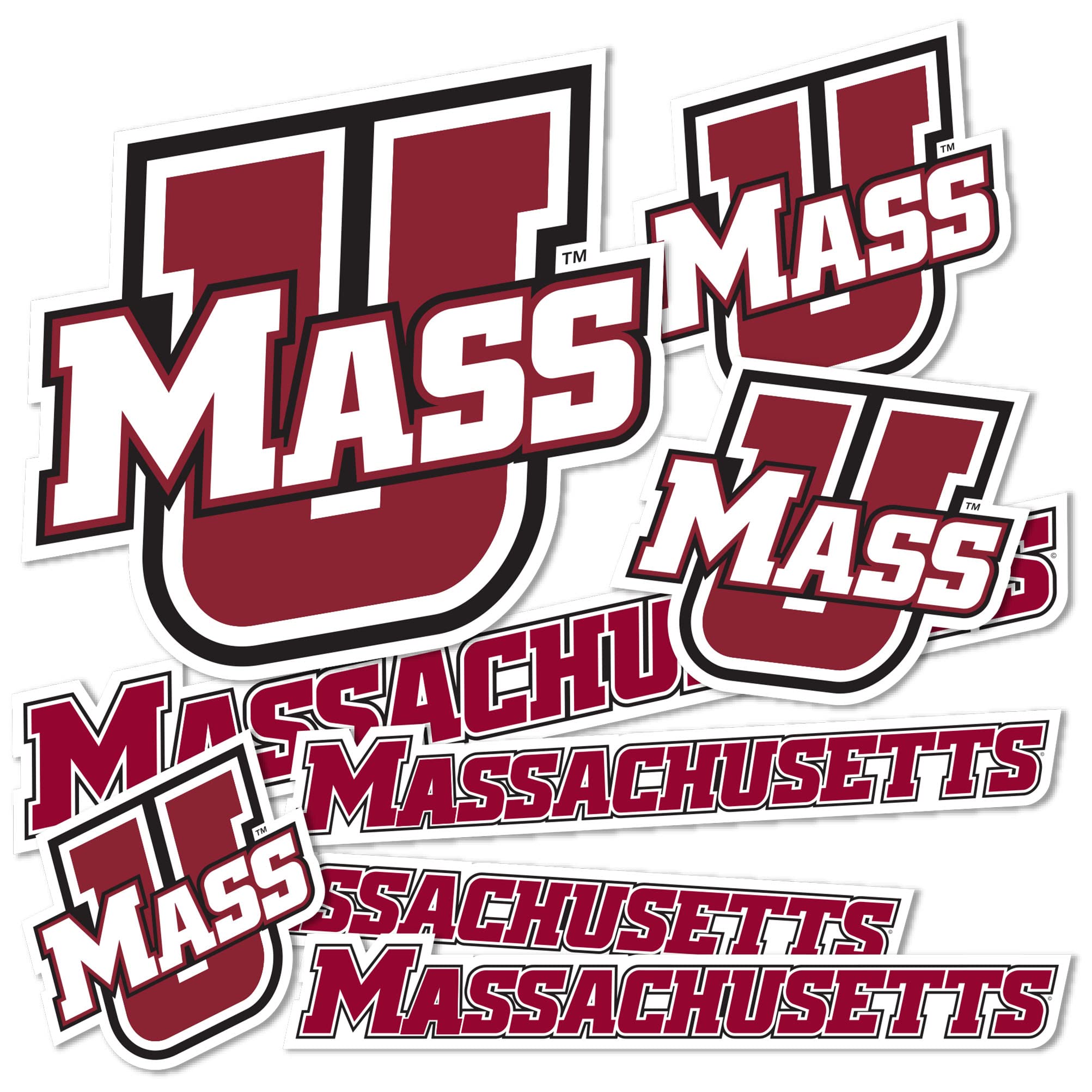 Desert Cactus University of Massachusetts Sticker Massachusetts Minutemen Vinyl Decal Laptop Water Bottle Car Scrapbook Sheet (Type 1-1)