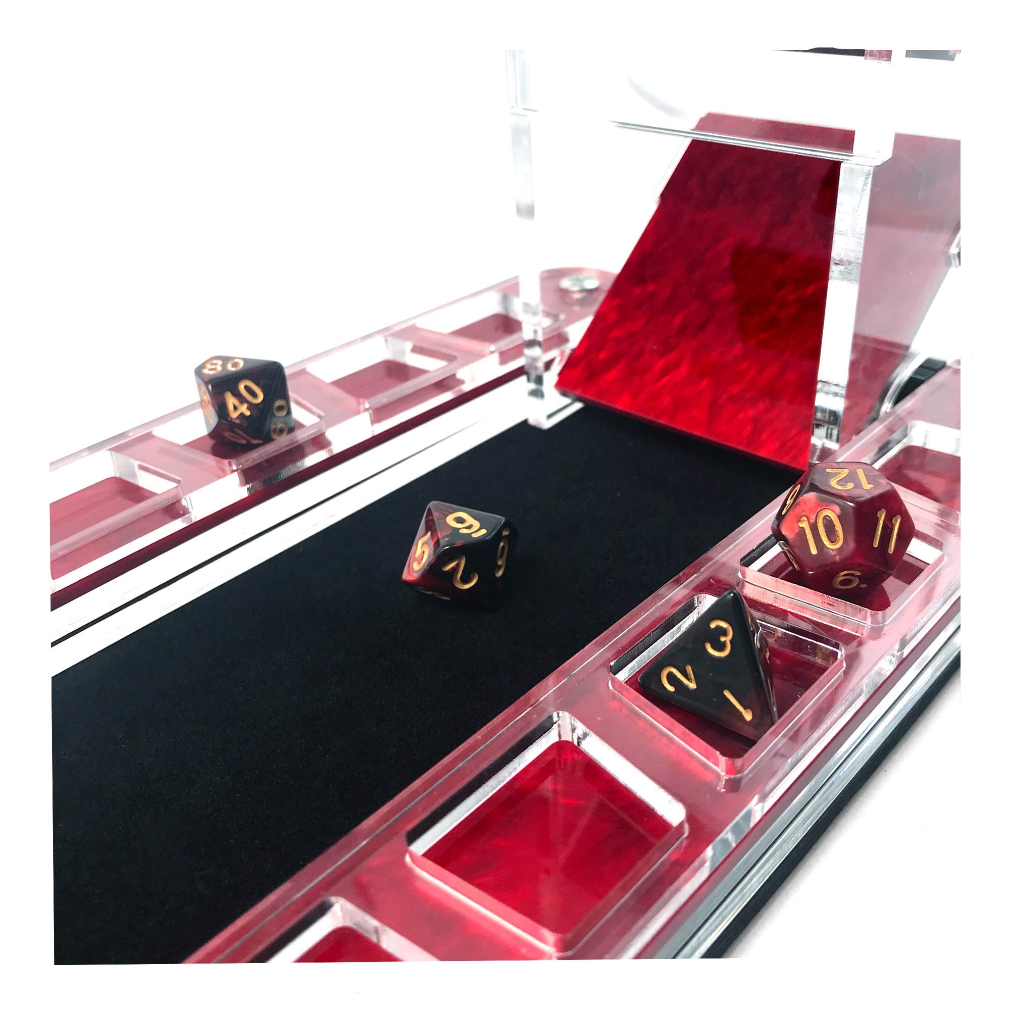 Deluxe Dice Tray and Dice Tower (Symphony Red-Tower only)