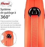 flexi Xtreme M Tape 5 m black/orange, retractable leash for dogs up to 35 kg - 4