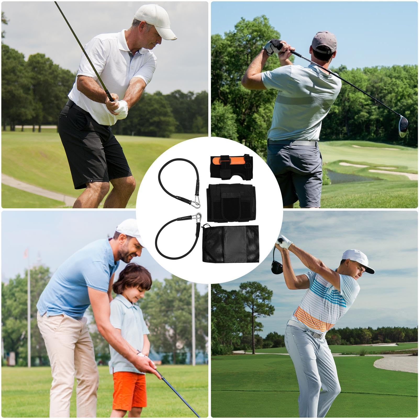 Ayuda de entrenamiento de swing de golf, agarre de entrenador para corregir la práctica de swing de golf | Ayuda de entrenamiento para corrección de postura guía de práctica para golfistas