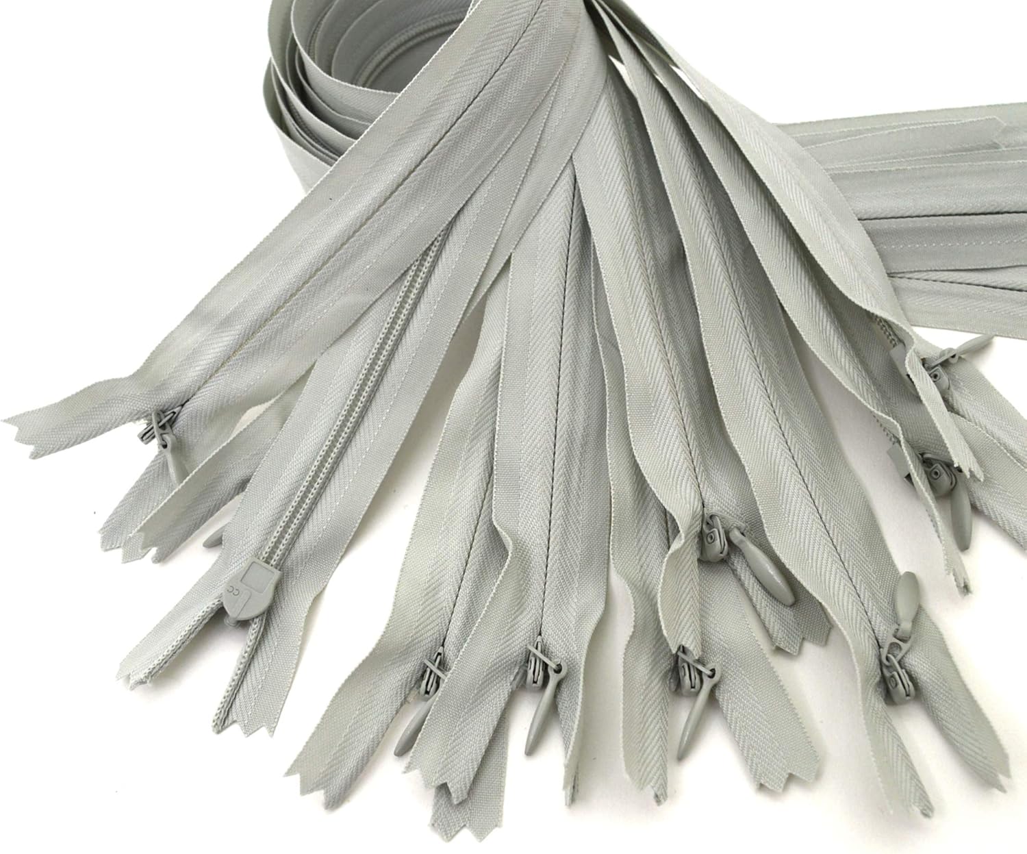 LEDUC Trimz Invisible RVNAVN3 Zip, 40cm, Light Grey