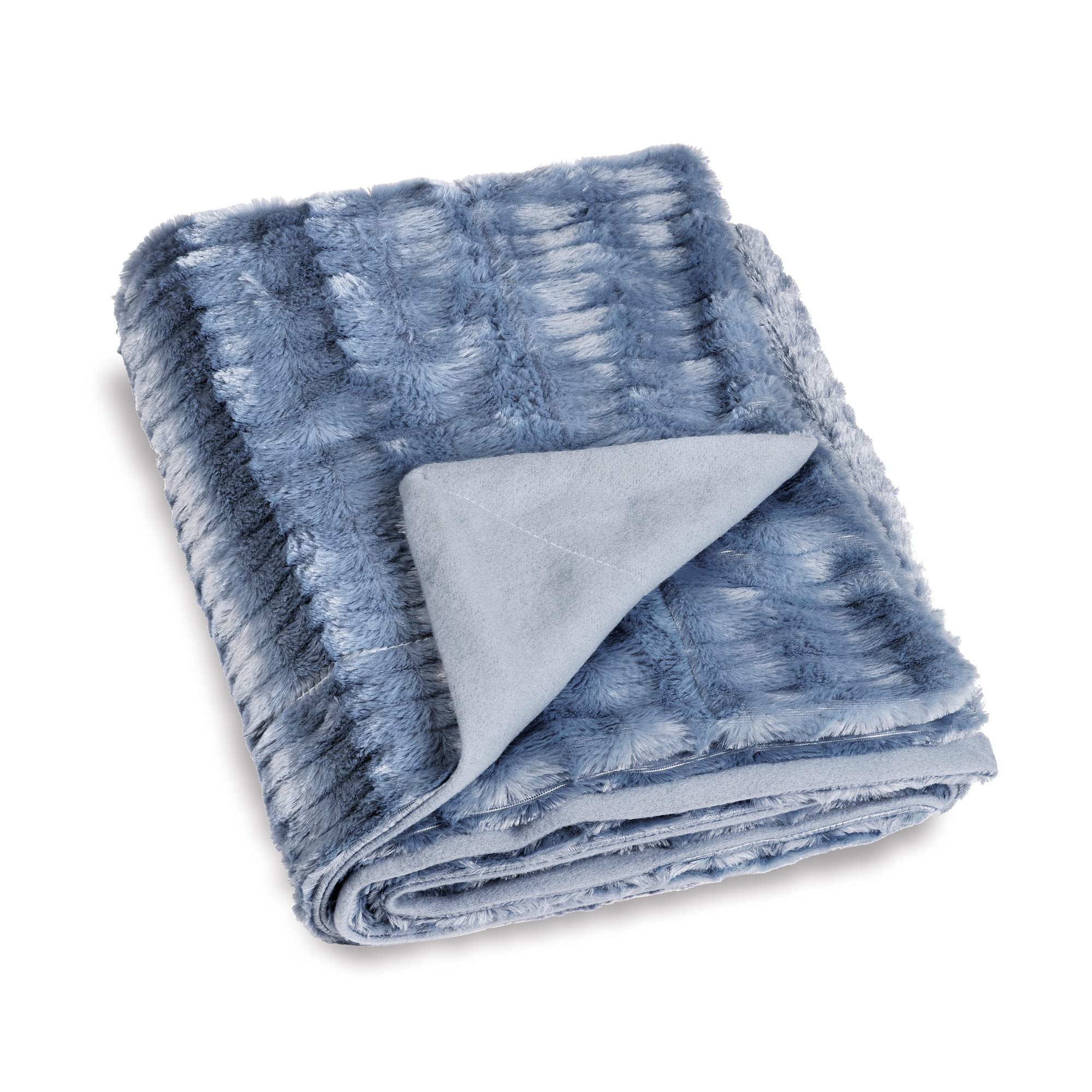 LINDER Cuddly soft blanket, polyester, blue, 130 x 180 cm