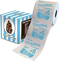 Vista 1 de Printed TP Hope Everything Comes Out OK - Papel higiénico impreso, divertido rollo de papel higiénico para broma, sorpresa, decoración de baño