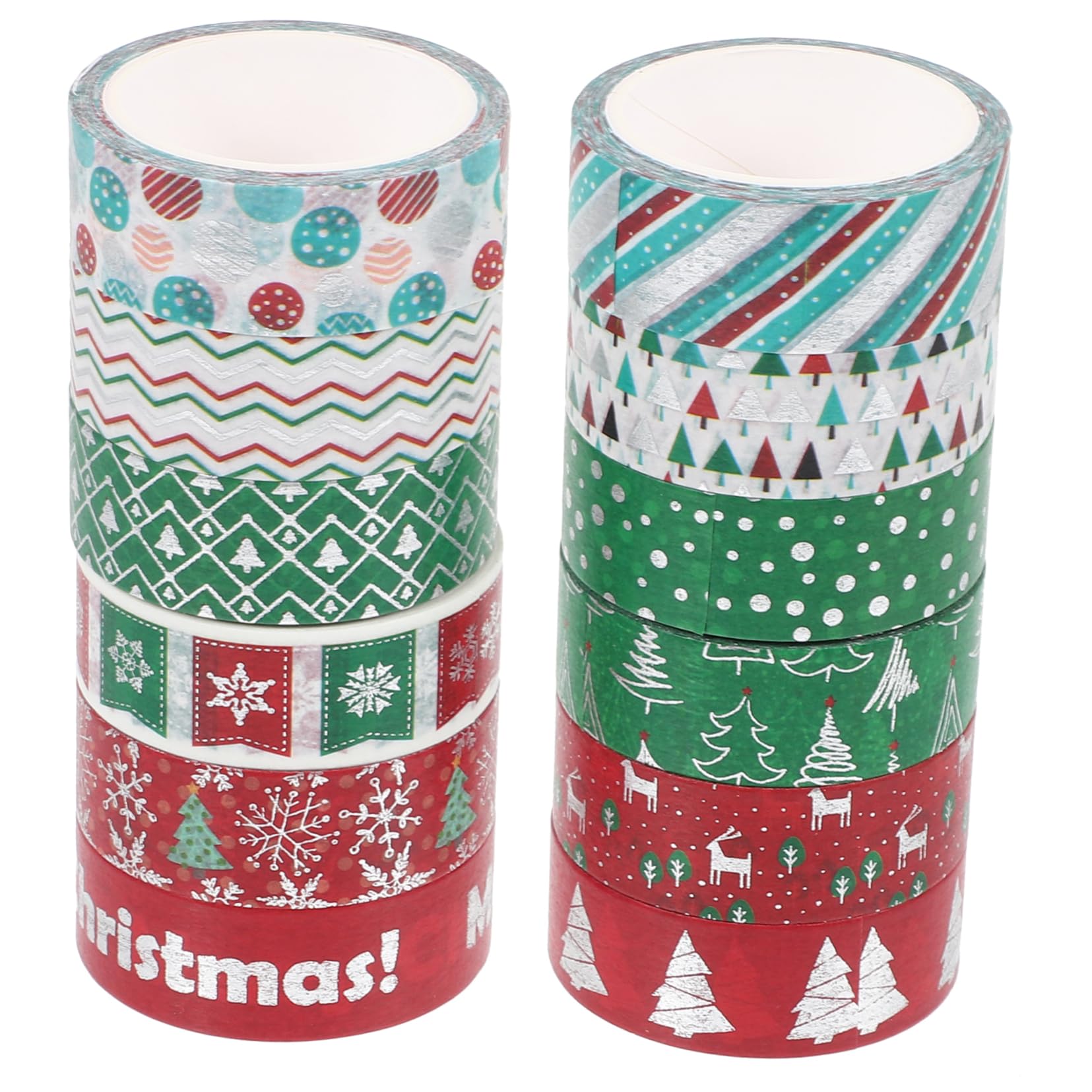 STOBOK 36stücke Weihnachts Washi Tape Mit Goldprägung Bunte Klebebänder Für Scrapbooking -projekte Und Handaccounts Dekoratives Masking Tape Für Kreative Bastelideen
