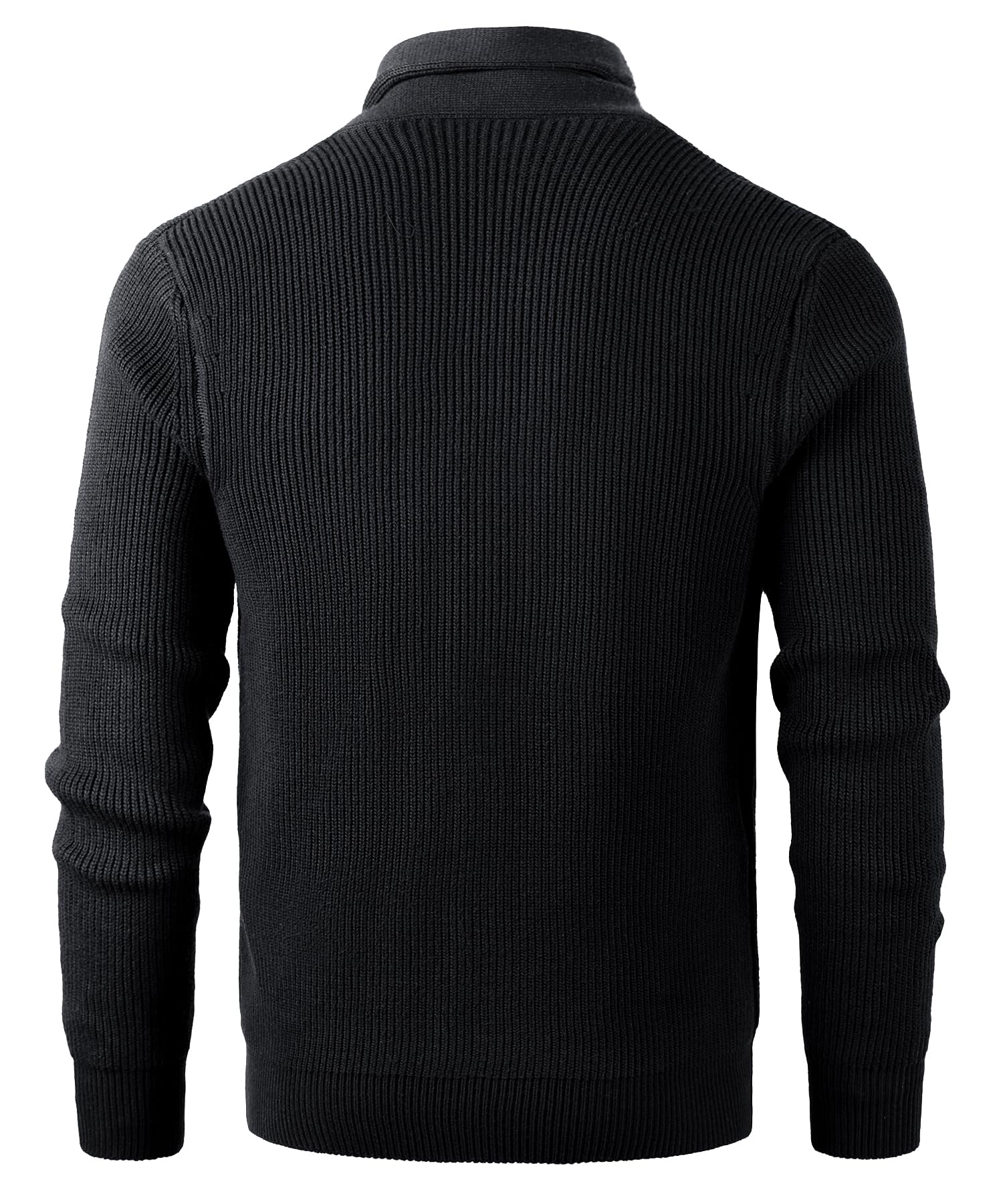 Homme Cardigan à Manches Longues et Col Châle Épais Hiver Cardigans Gilet Veste Tricoté Chaud avec Poches