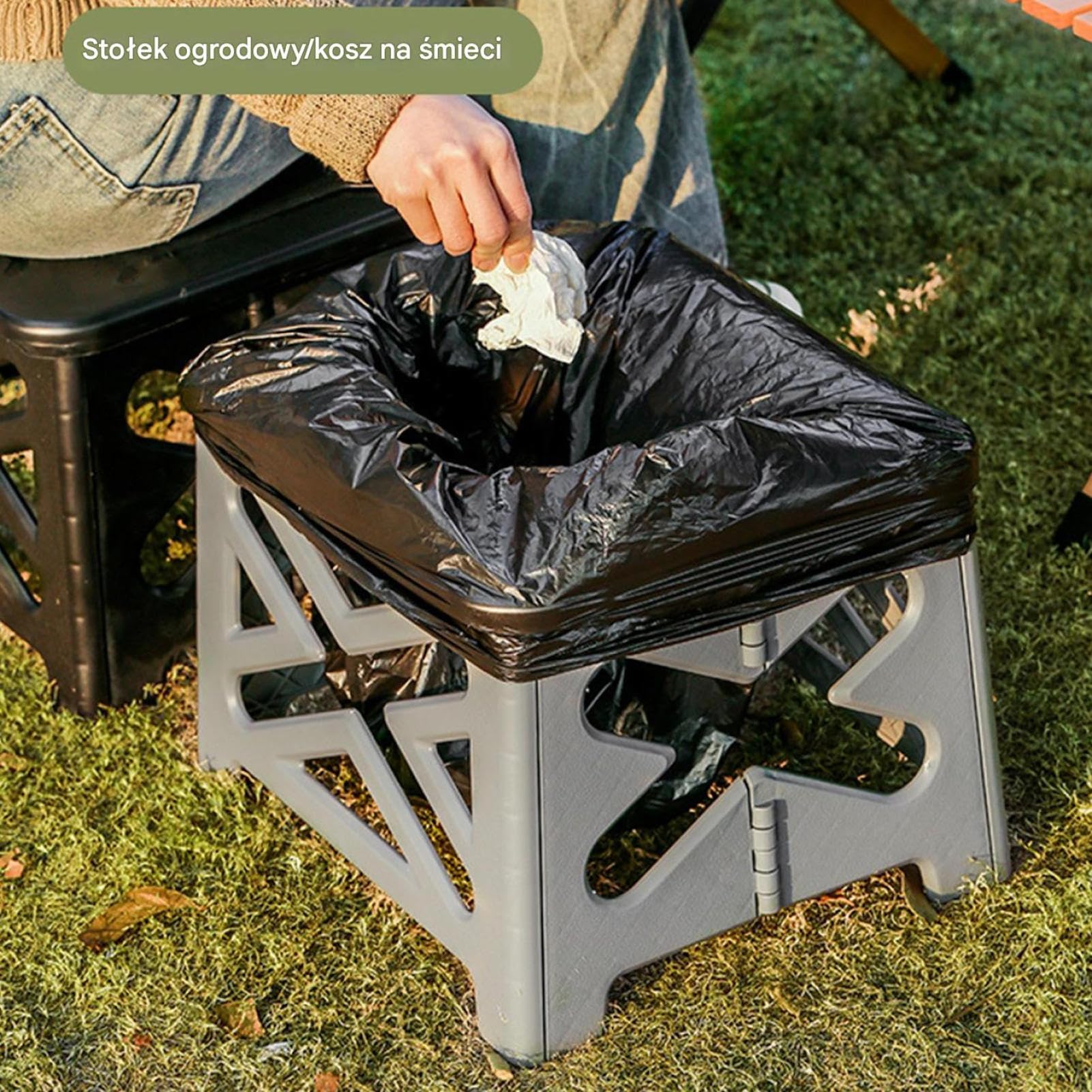 Toaleta Turystyczna Składana Toaleta Turystyczna Na Camping | Nośność 100 kg, Podróżne Siedzisko WC, Stołek Kempingowy do Samochodu, Namiotu i Dla Kierowców Ciężarówek