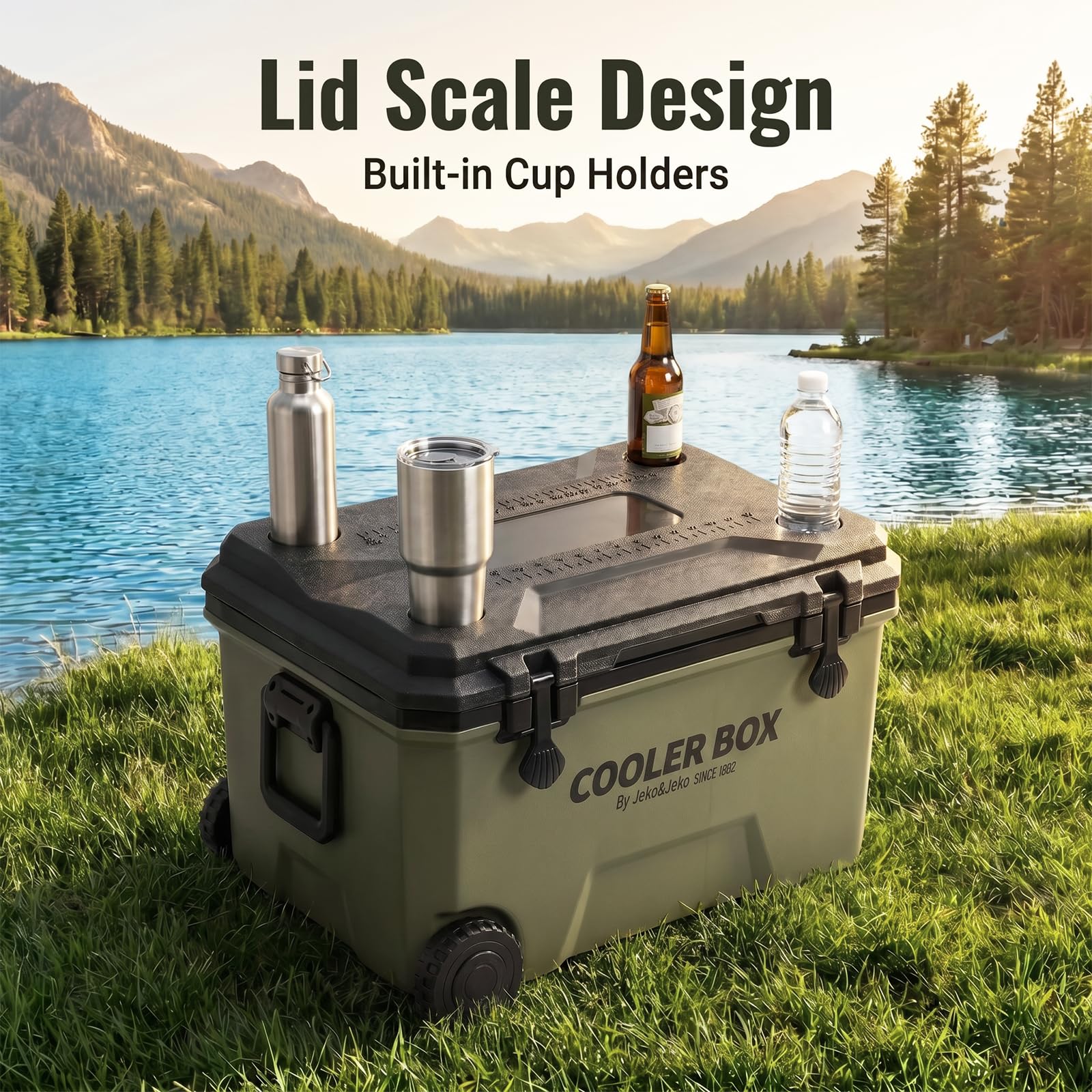 置物 cool with you Amazon.com: JEKO&JEKO 60QT Portable Wheeled Cooler with Ice Packs