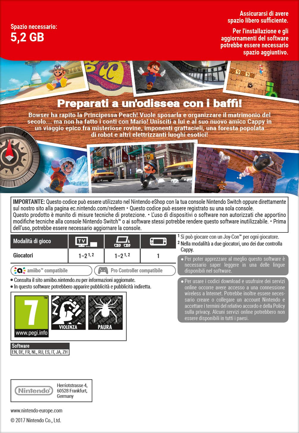 Super Mario Odyssey | Nintendo Switch - Codice download