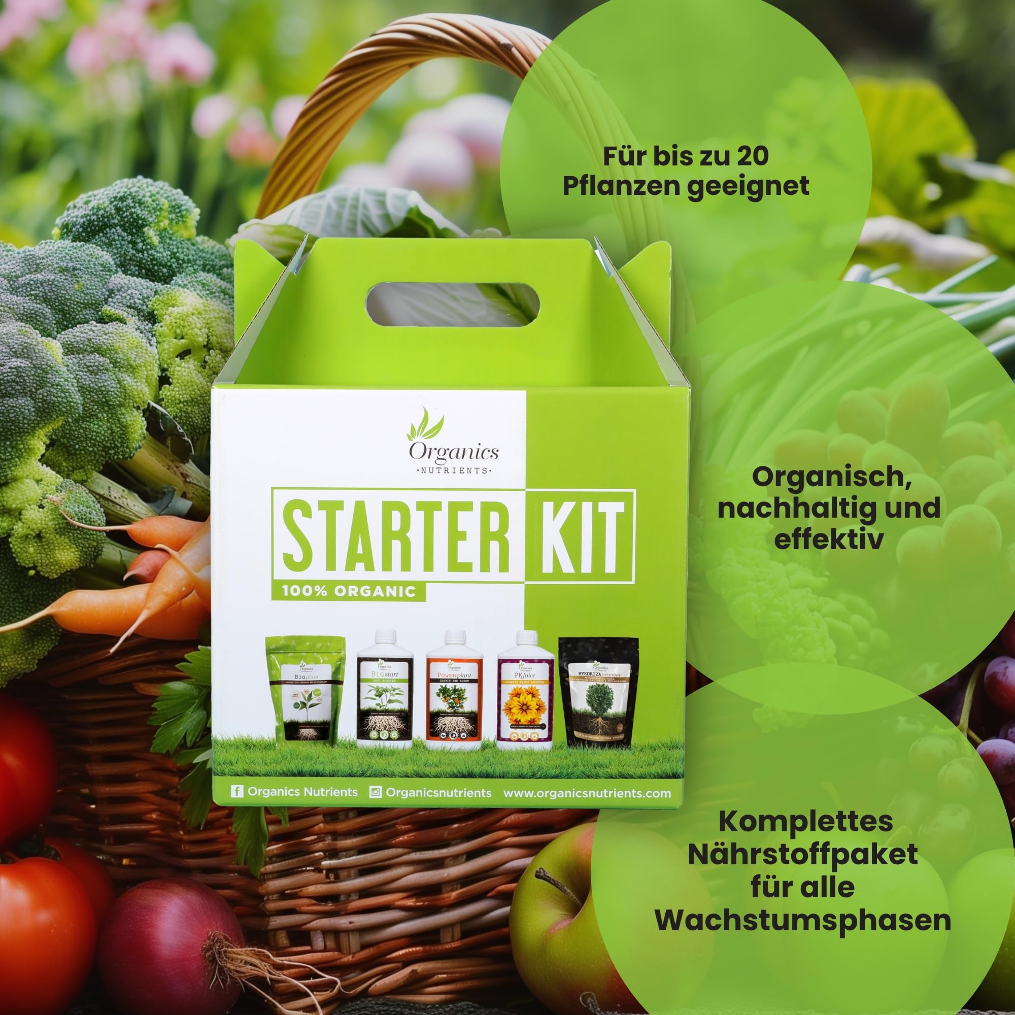 Starter Kit Mykoriza organischer Dünger Pflanzendünger 5-teiliges Set Gemüse Kräuter Blumen