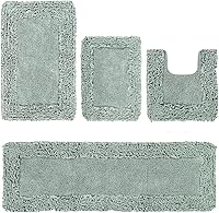 Vista 71 de Better Trends Alfombras en forma de corazón de 30 pulgadas, 100% algodón, suave, antideslizante, lavables, absorbentes de agua, para la entrada