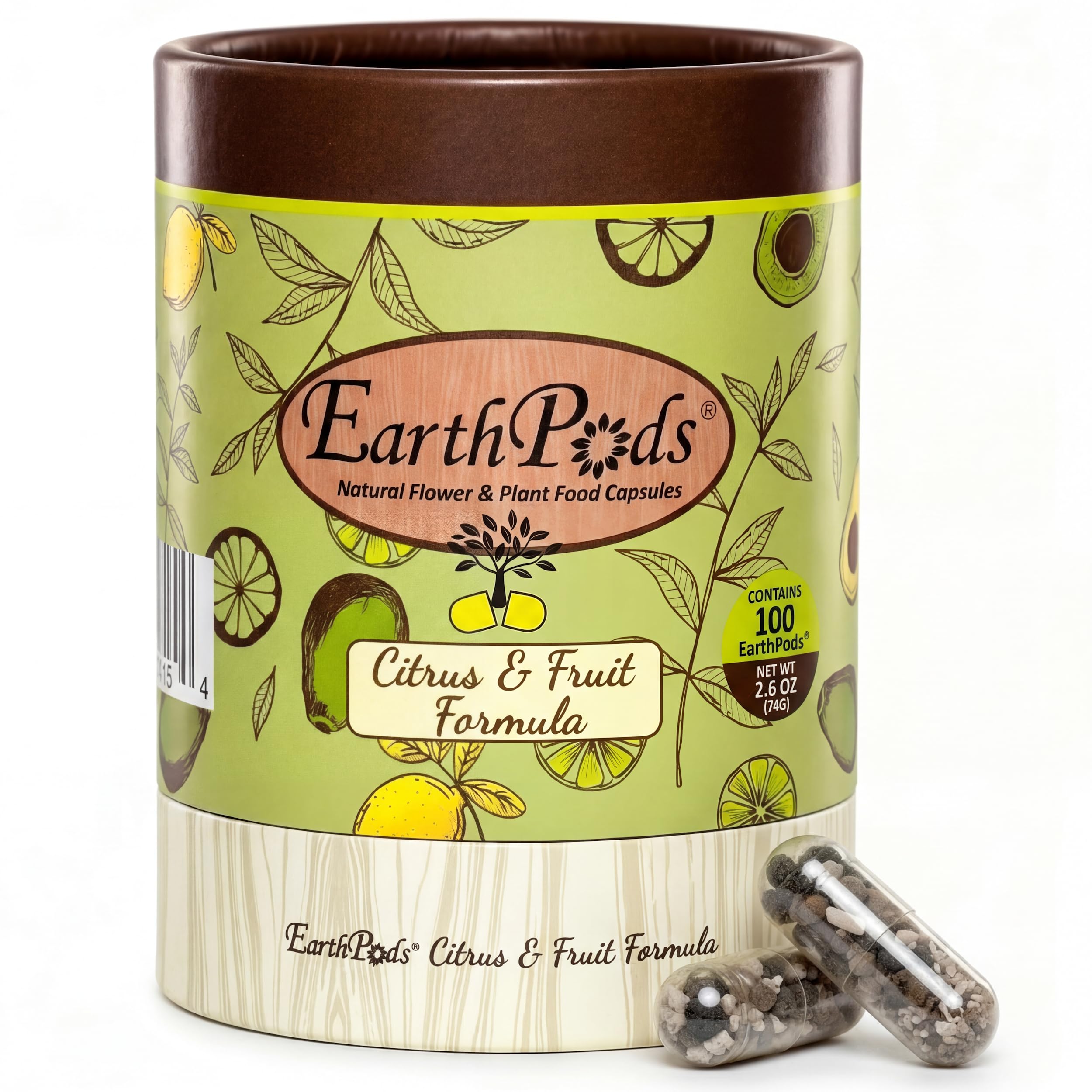 EarthPods Organic Fruit Tree & Citrus Fertilizer Capsules
