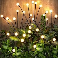 Vista 1 de Solar Garden Light,Solar Powered Firefly Lights,6 LED Solar Firefly Lights Outdoor Waterproof, Solar Fairy Lights for Patios, Gardens, Lawns Warm