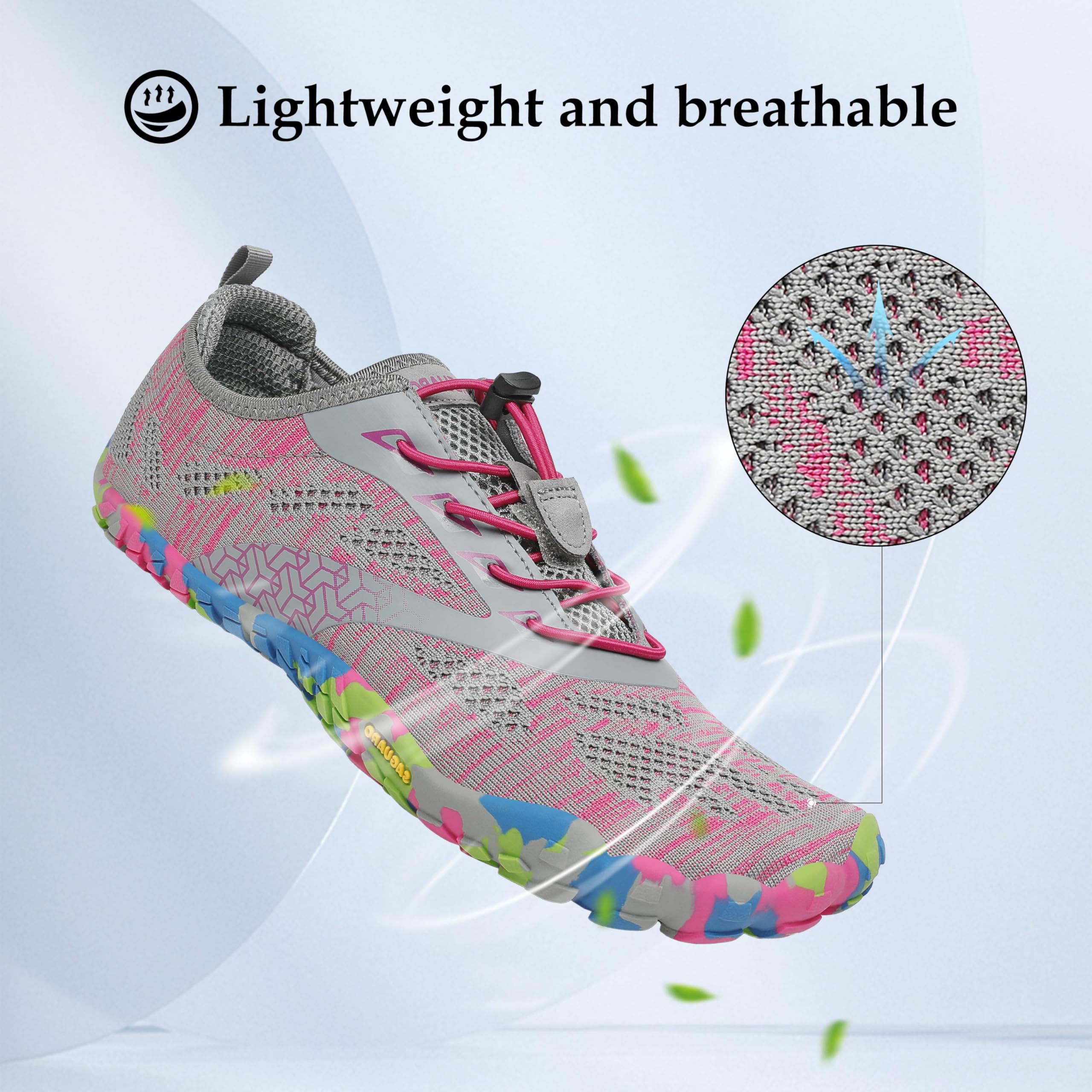SAGUARO Scarpe Barefoot Minimaliste Uomo Scarpe da Trail Trekking Scarpette da Scoglio