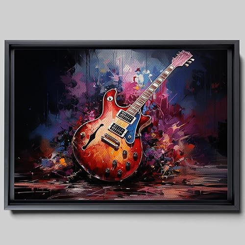Print guitar canvas print wall decor, ready to hang wall print, design canvas print, Canvas Wall Dekor