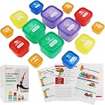 Finorder 21 Day Portion Control Container Kit (14-Piece) with Complete Guide,BPA Free Food Portion Container Set for Meal Prep,21 Day Lose Weight System (HN-PC)