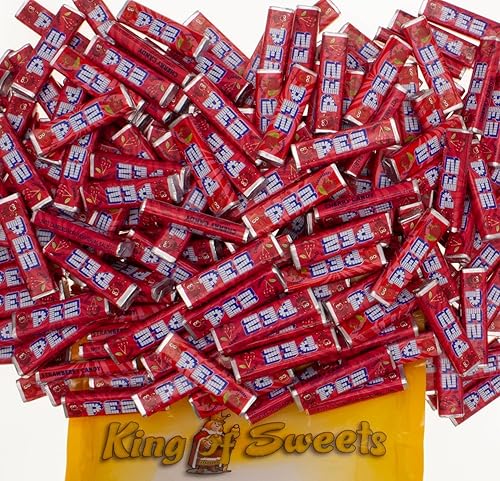 PEZ - Recambios de caramelo con sabor a cereza, talla XL, 1 libra, envueltos a granel, caramelos prensados individualmente en una bolsa de King Of