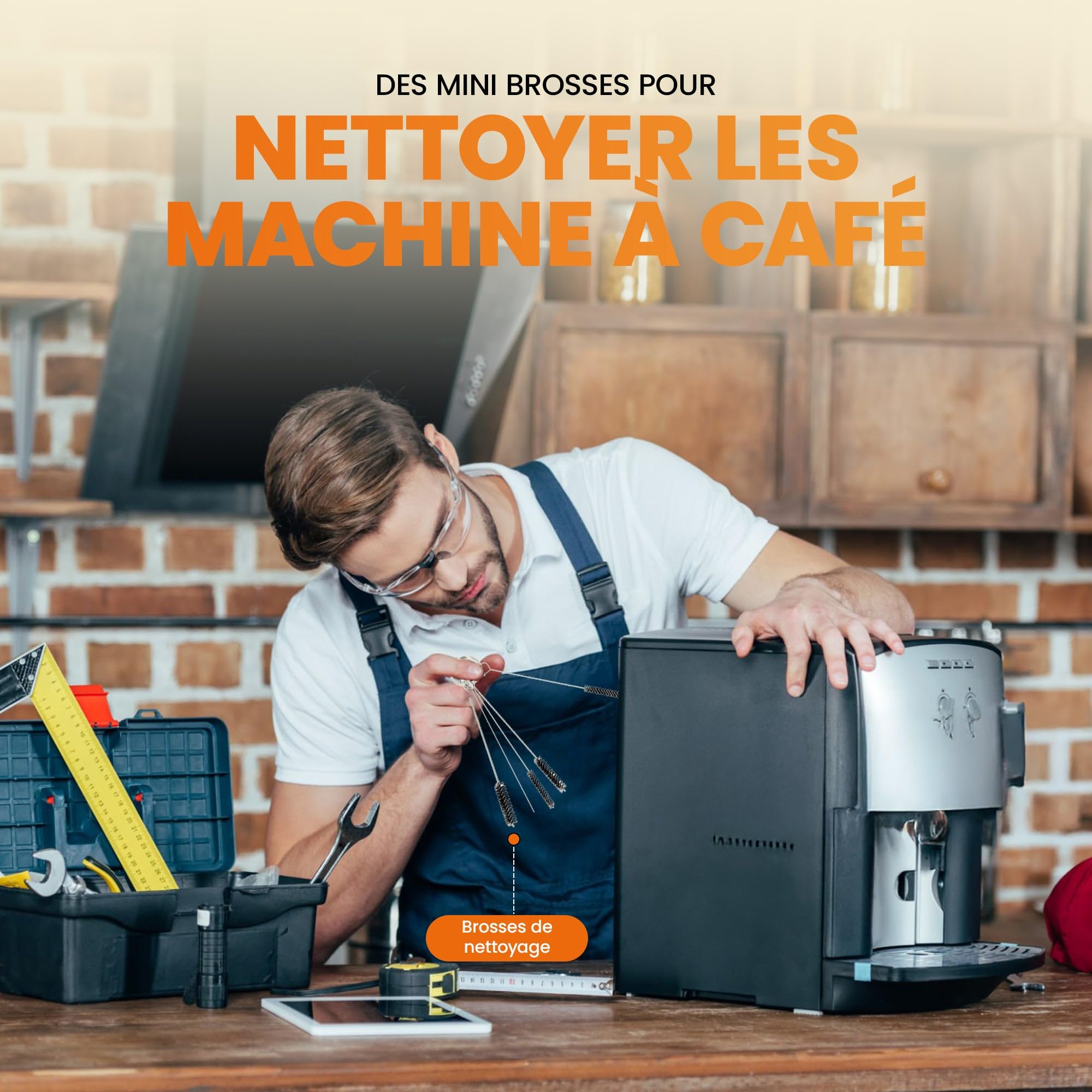 1 JOINT ENTRETIEN DIFFUSEUR MACHINE À CAFÉ REMPLACEMENT COMPATIBLE AVEC DELONGHI EAM ESAM ECAM ETAM MAGNIFIQUE INTENSE ETC… (BROSSE) (BROSSE)
